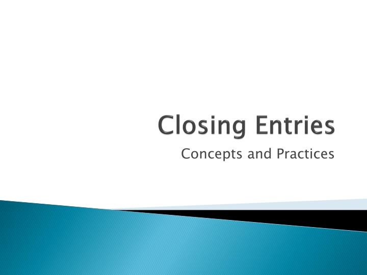 closing entries