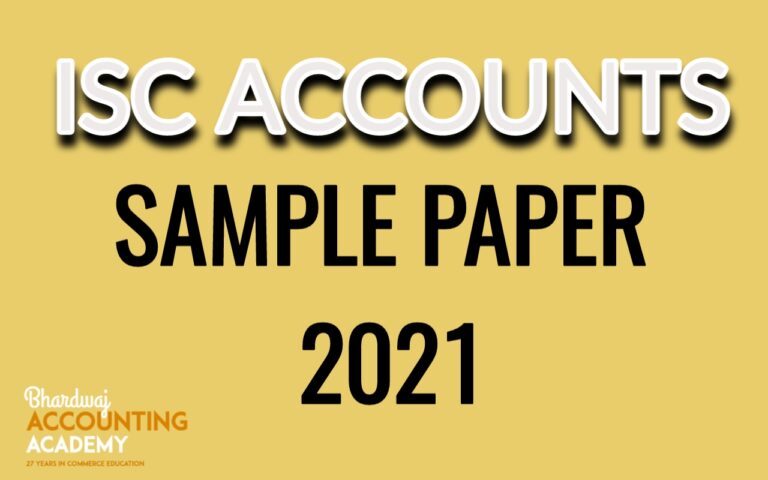 ISC ACCOUNTS SAMPLE PAPER