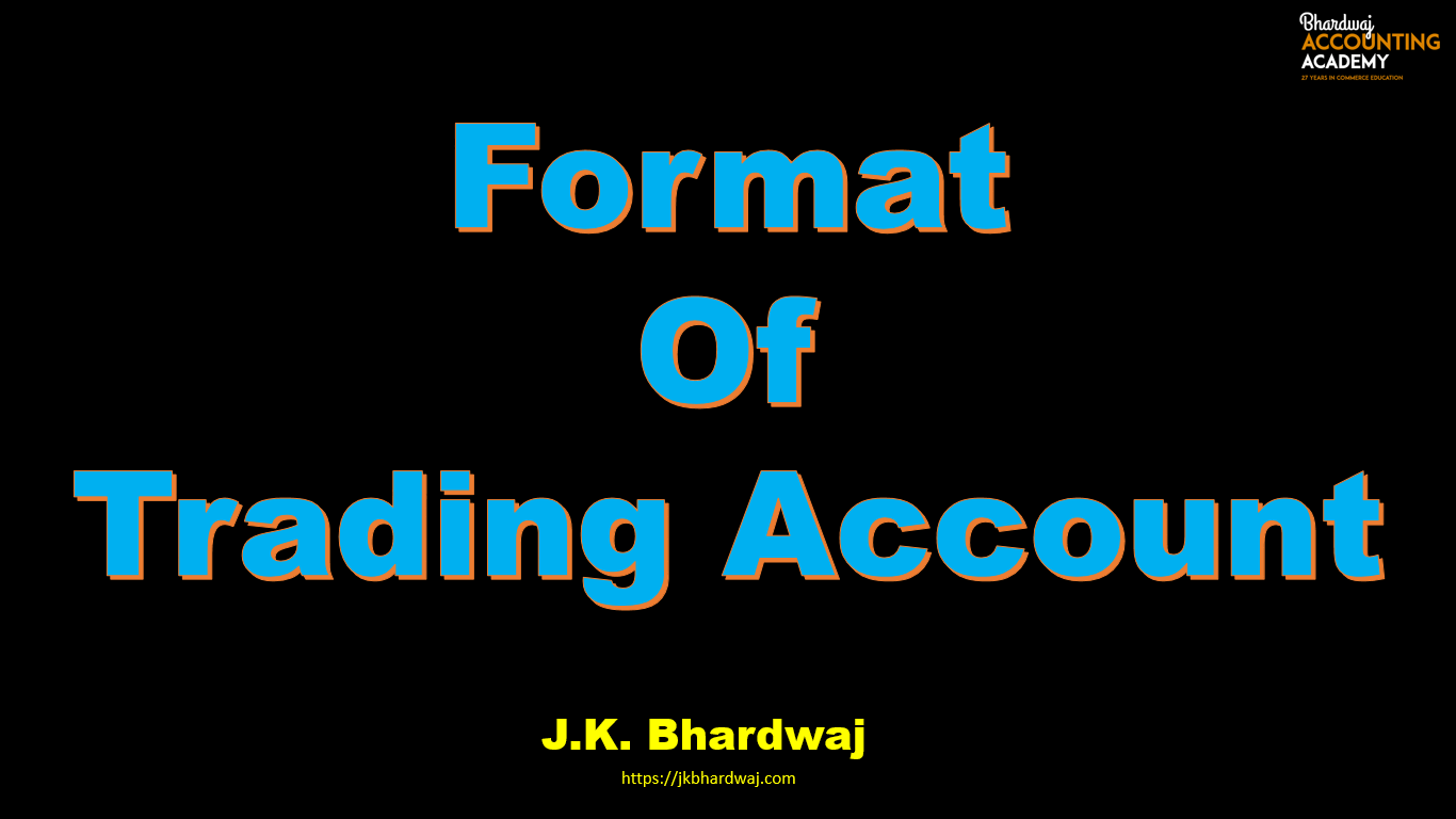 Trading Account Format Excel Free Download