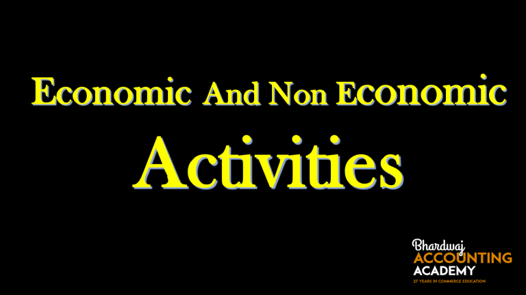 Economic And Non Economic Activities