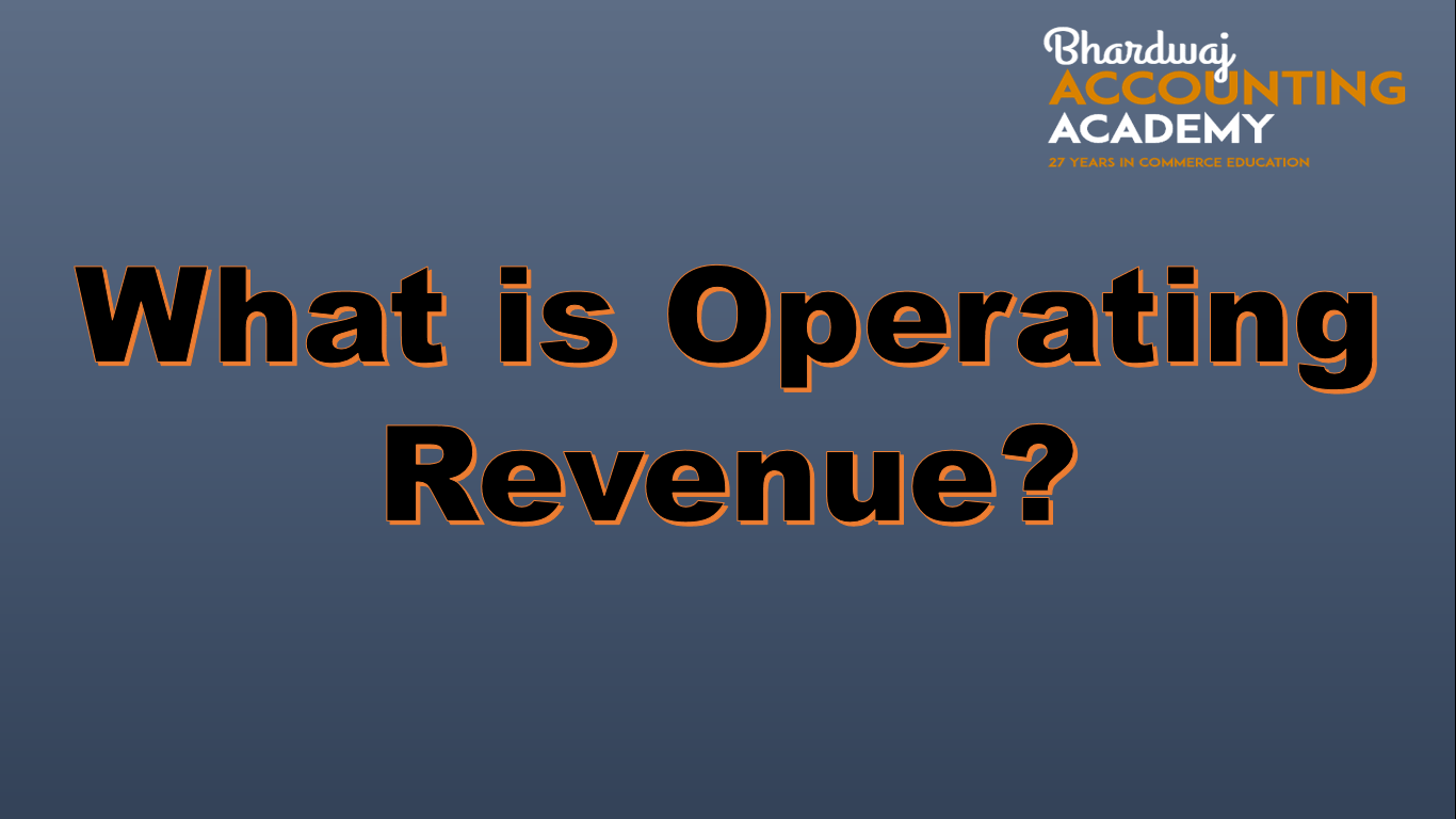 What Is A Operating Revenue