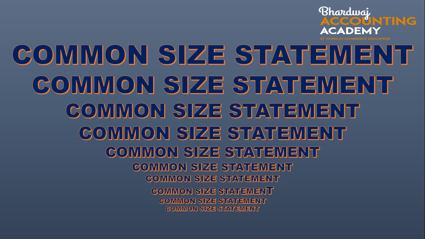 Common Size Statement