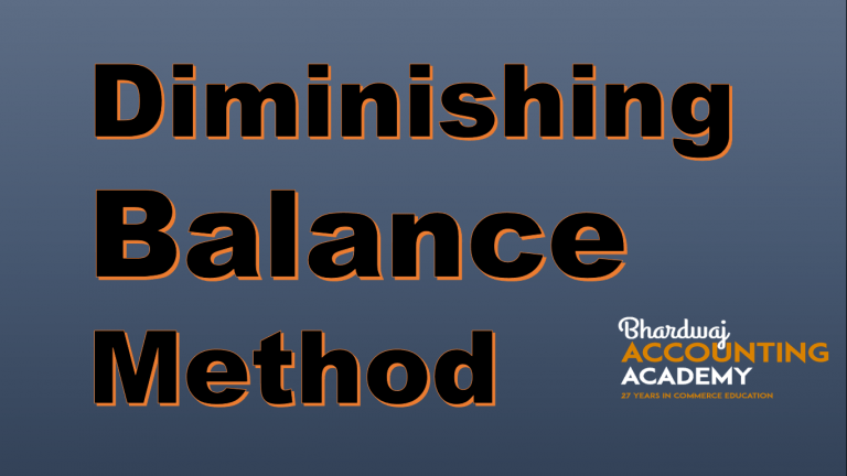 Diminishing Balance Method