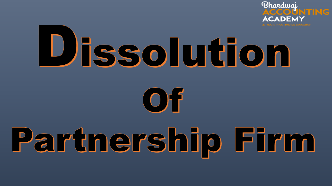 Dissolution of Partnership firm