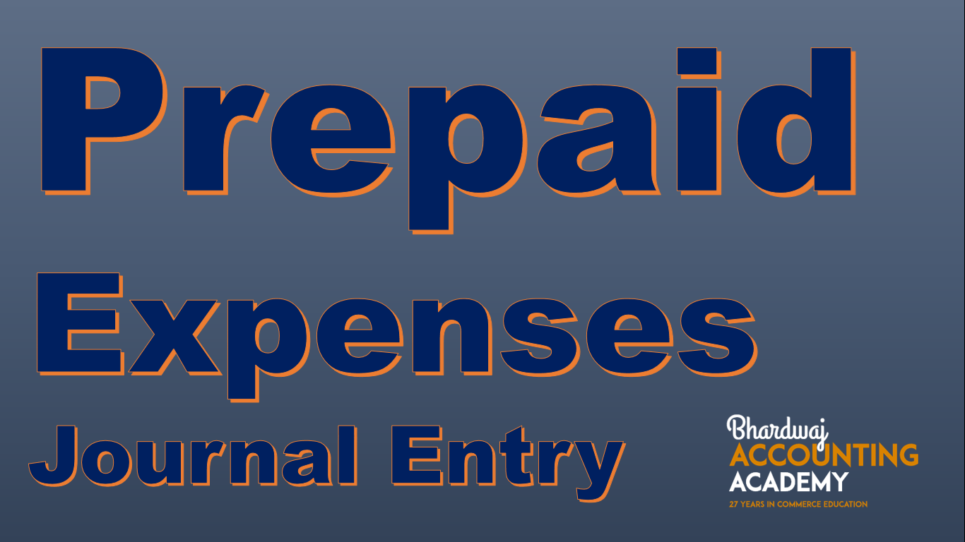 Prepaid expense journal entry