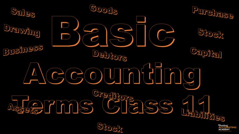 Basic Accounting Terms Class 11