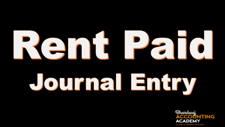 Rent paid journal entry
