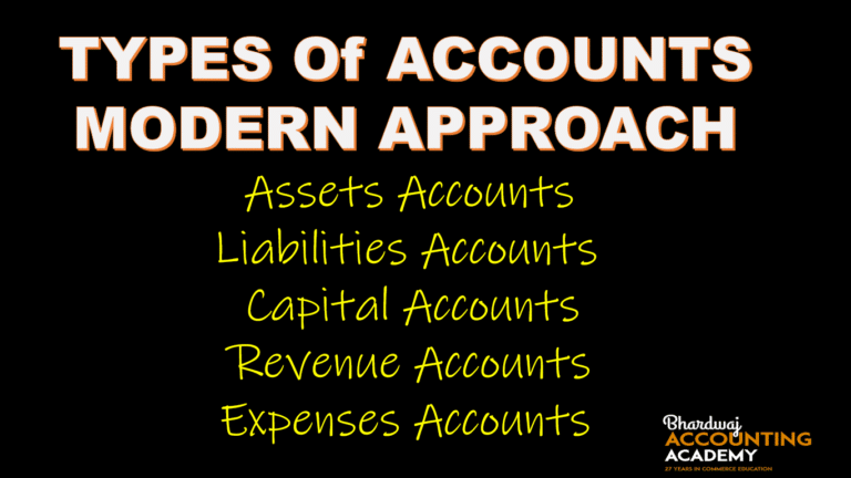 Types of Accounts Modern Approach