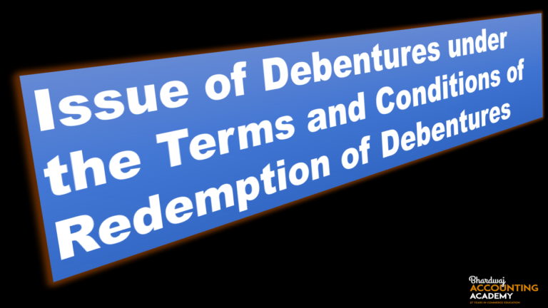 Issue of Debentures under the Terms and Conditions of Redemption of Debentures